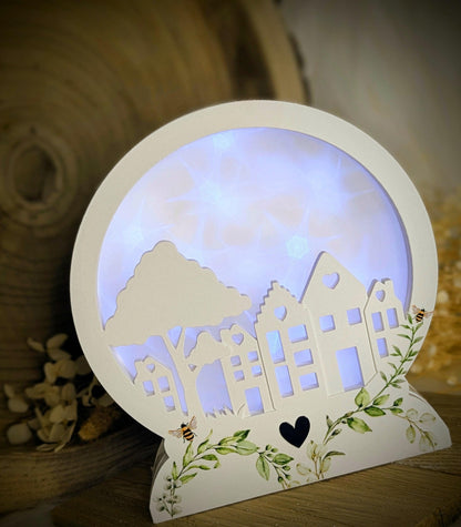 Loop Lampe/ Lichterdorf / Korpus / Lampe / Häuserreihe / Gießform / Raysin / Silikonform