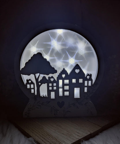 Loop Lampe/ Lichterdorf / Korpus / Lampe / Häuserreihe / Gießform / Raysin / Silikonform