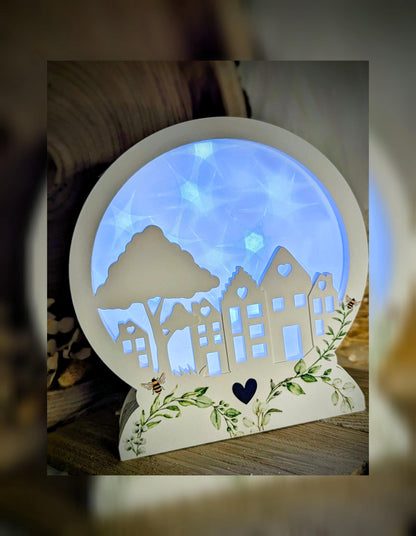 Loop Lampe/ Lichterdorf / Korpus / Lampe / Häuserreihe / Gießform / Raysin / Silikonform