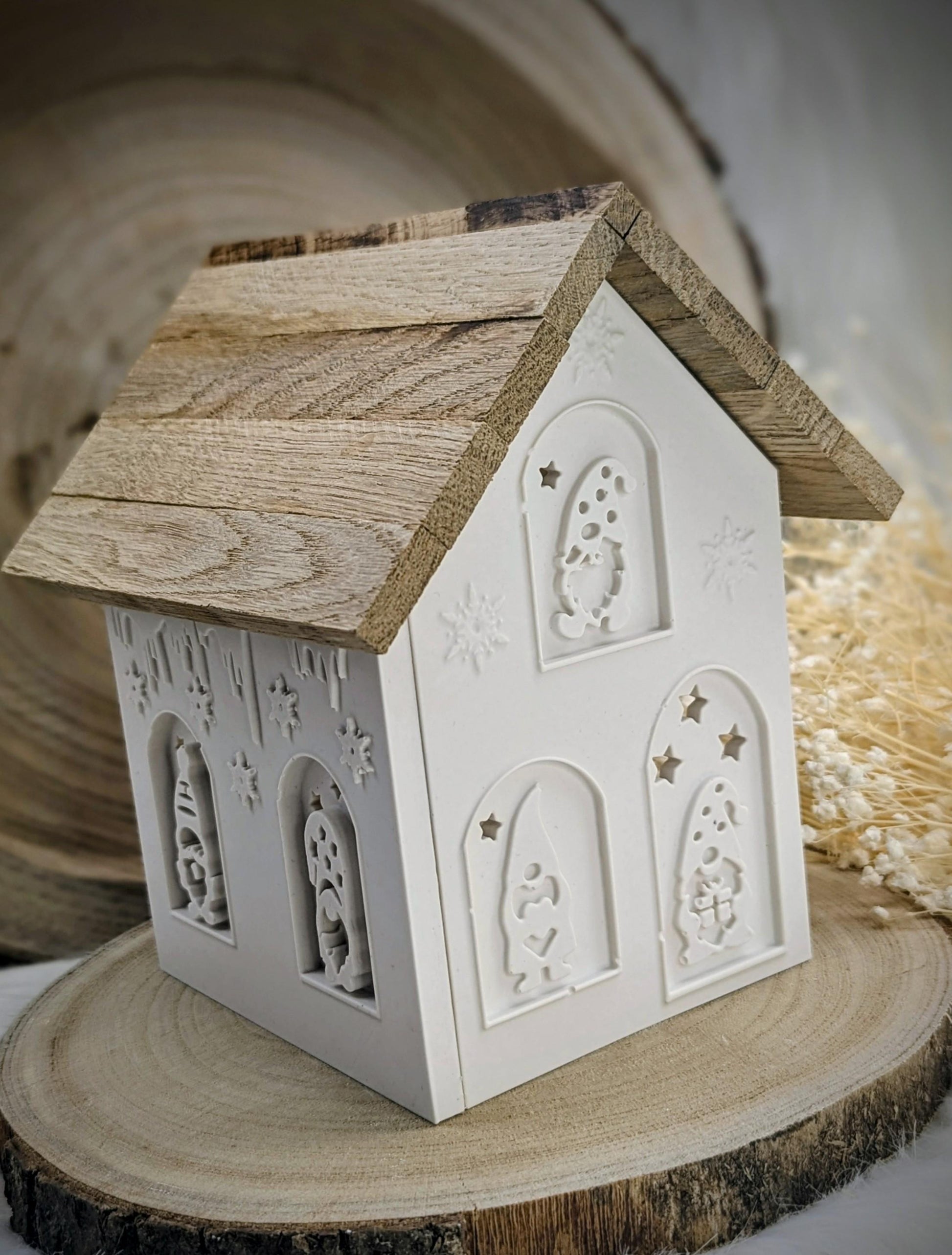 Silikonform für Lichthäuschen / Wichtelzauber / Standardhaus / Lichthaus / Lichthaus mit Dach / Raysin / Silikonform