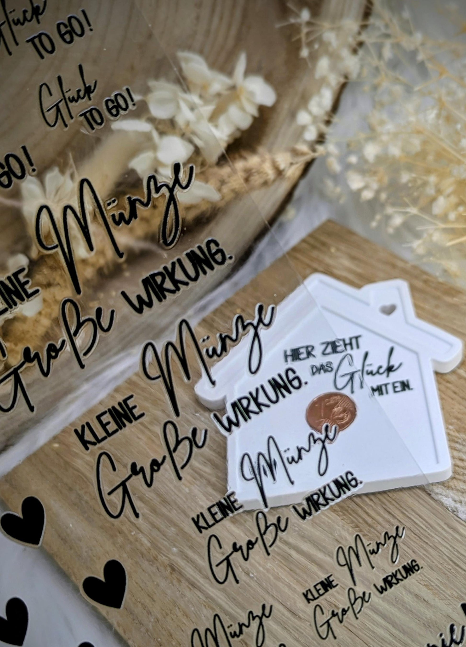 RubOn Sticker / Glück / A4 Bogen / Randlos /Abreibebilder / DIY Sticker für z.B. Glas Holz