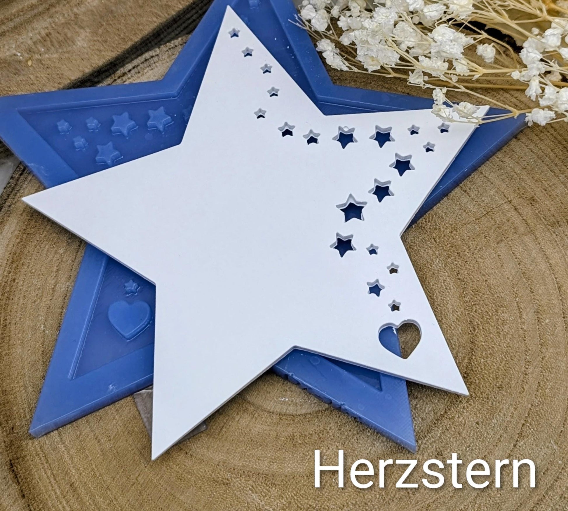 Silikonform für Beleuchteter Stern / Sternenkind / Behüteter Stern / Sternenreise / Herzstern / Raysin / Silikonform