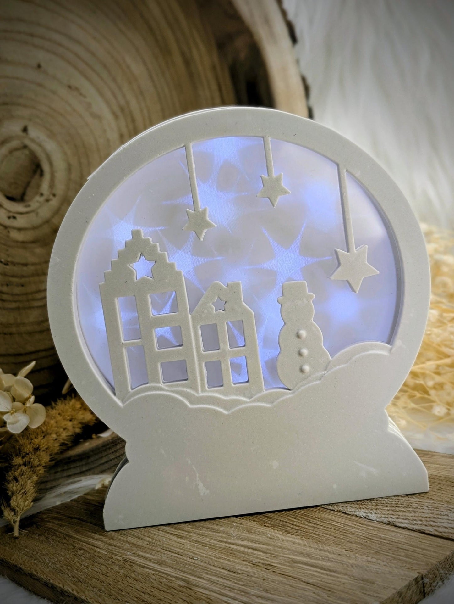 Loop Lampe/ kleines Winterstädtchen / Korpus / Lampe / Häuser / Gießform / Raysin / Silikonform