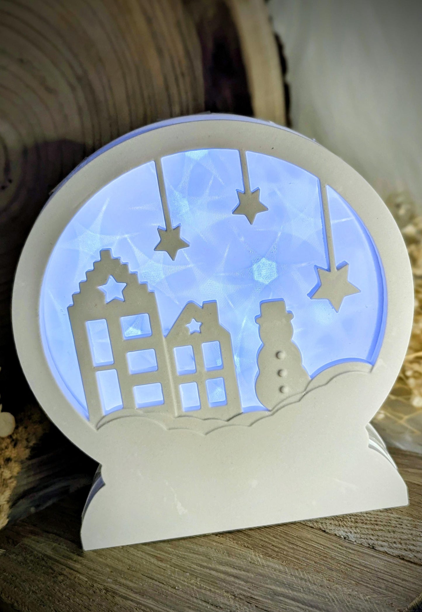 Loop Lampe/ kleines Winterstädtchen / Korpus / Lampe / Häuser / Gießform / Raysin / Silikonform