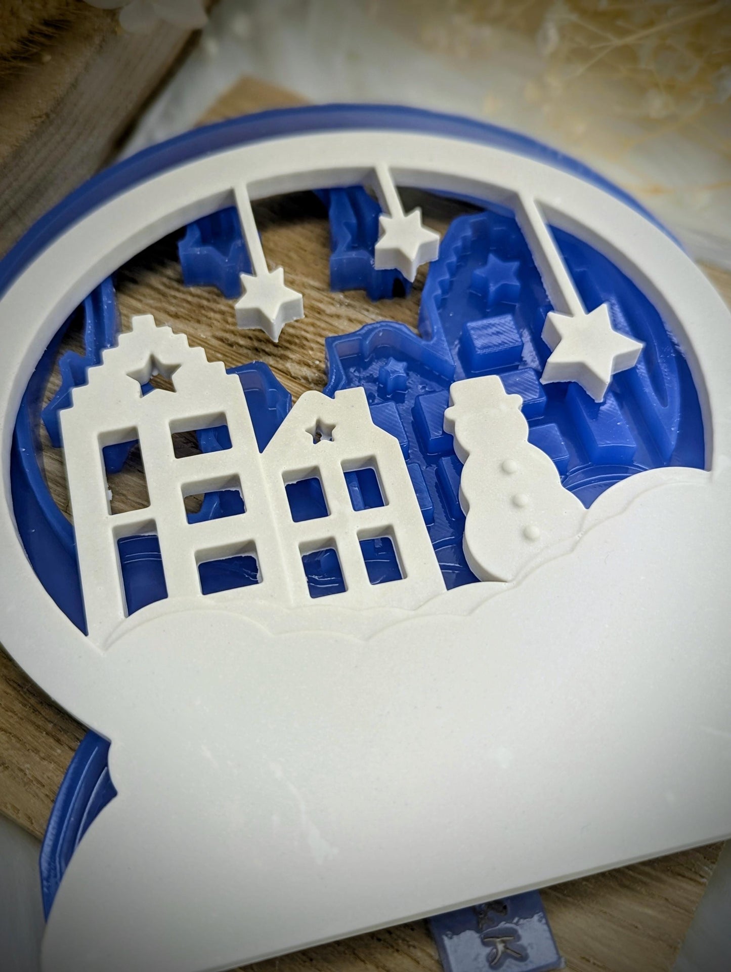 Loop Lampe/ kleines Winterstädtchen / Korpus / Lampe / Häuser / Gießform / Raysin / Silikonform