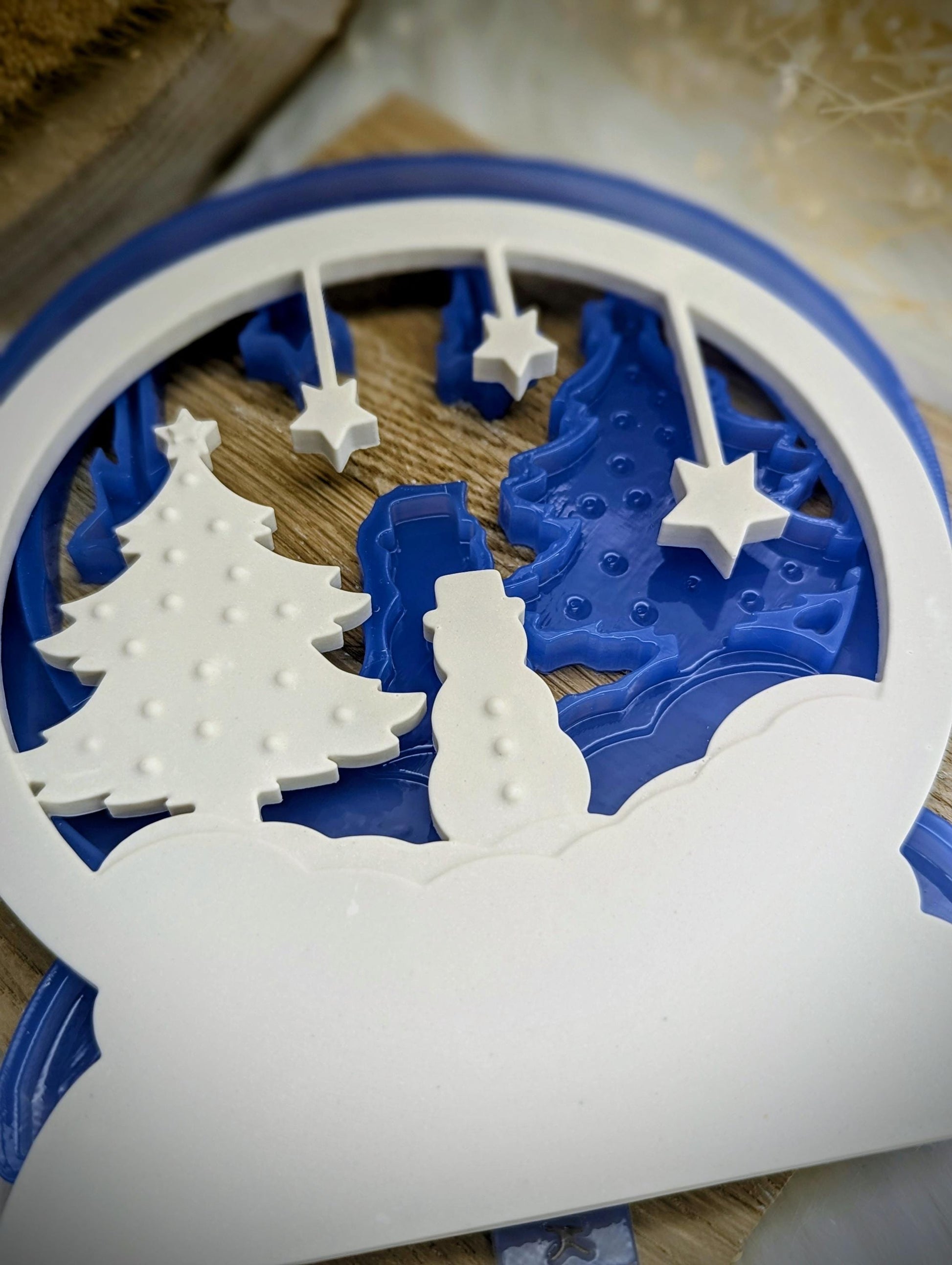 Loop Lampe/ Tanne unter Sternen / Korpus / Lampe / Schneemann / Gießform / Raysin / Silikonform