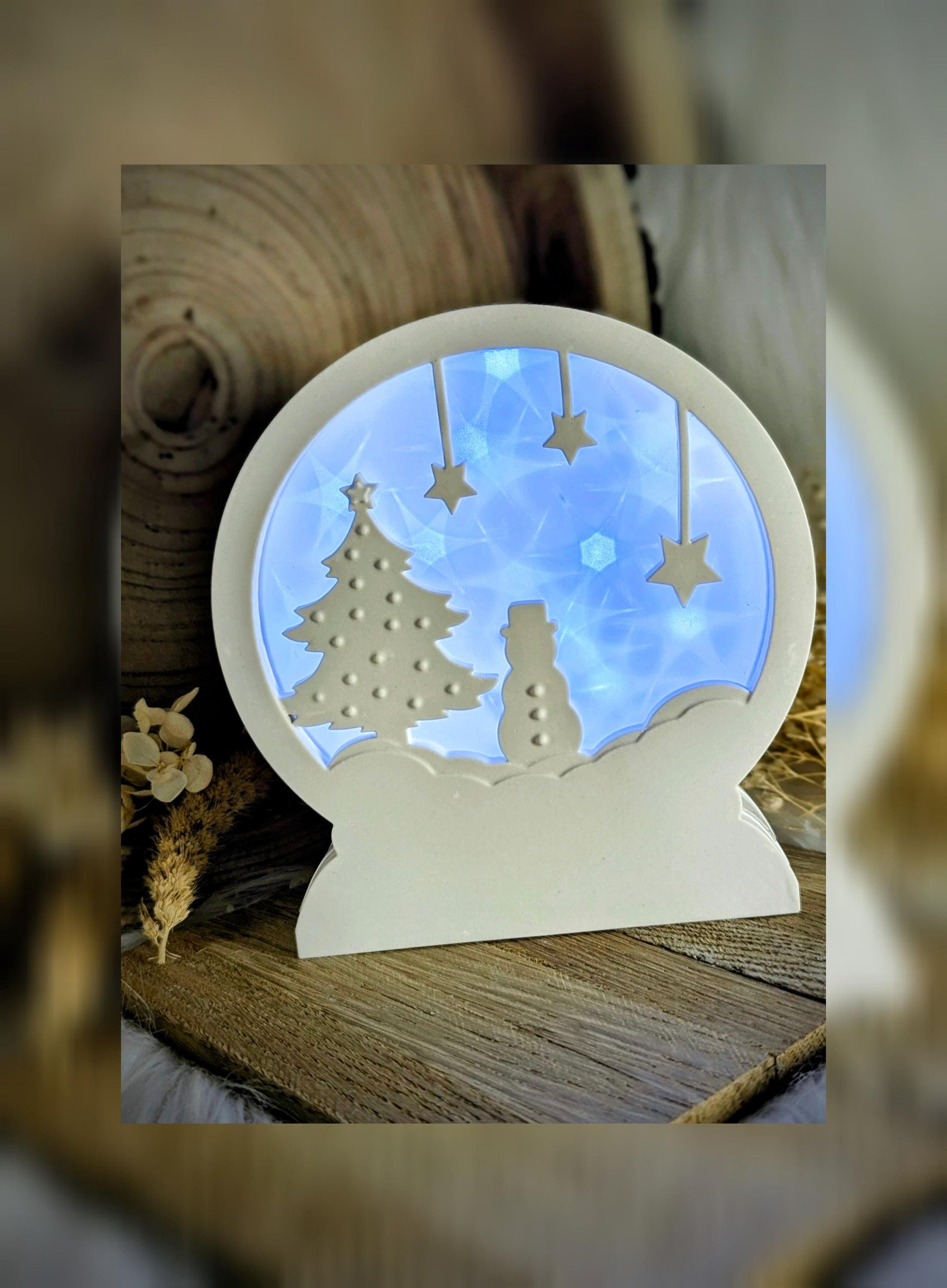 Loop Lampe/ Tanne unter Sternen / Korpus / Lampe / Schneemann / Gießform / Raysin / Silikonform