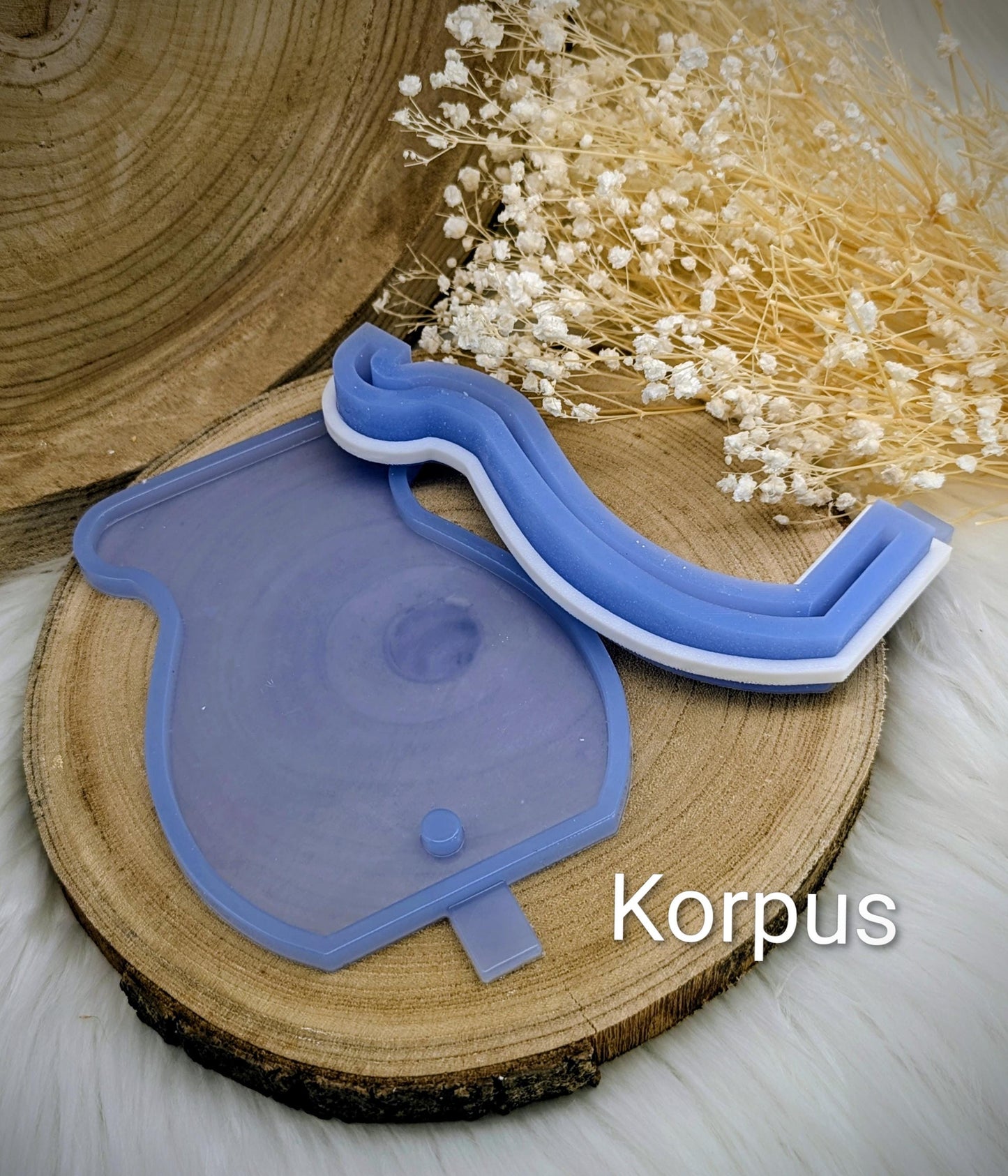 Vase Glow / Beleuchtete Vase für Trockenblumen / Korpus / Wechselfront / / Lampe / Gießform / Raysin / Silikonform