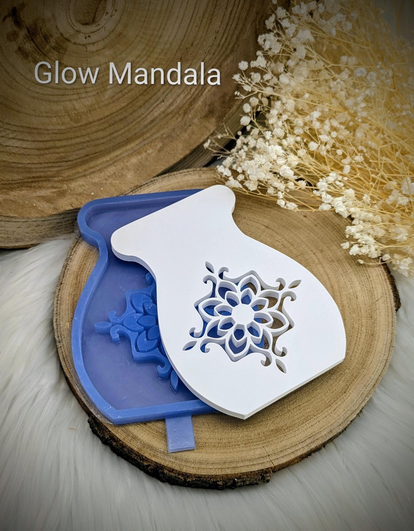 Vase Glow / Beleuchtete Vase für Trockenblumen / Korpus / Wechselfront / / Lampe / Gießform / Raysin / Silikonform