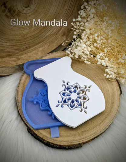 Vase Glow / Beleuchtete Vase für Trockenblumen / Korpus / Wechselfront / / Lampe / Gießform / Raysin / Silikonform