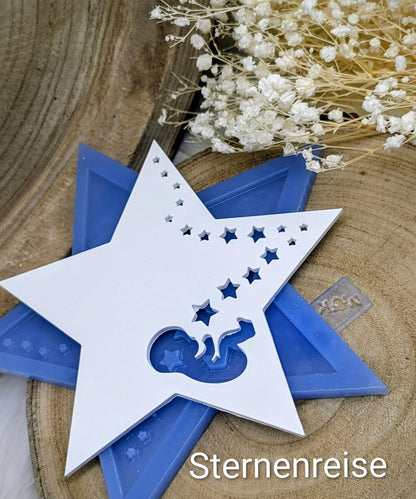 Silikonform für Beleuchteter Stern / Sternenkind / Behüteter Stern / Sternenreise / Herzstern / Raysin / Silikonform