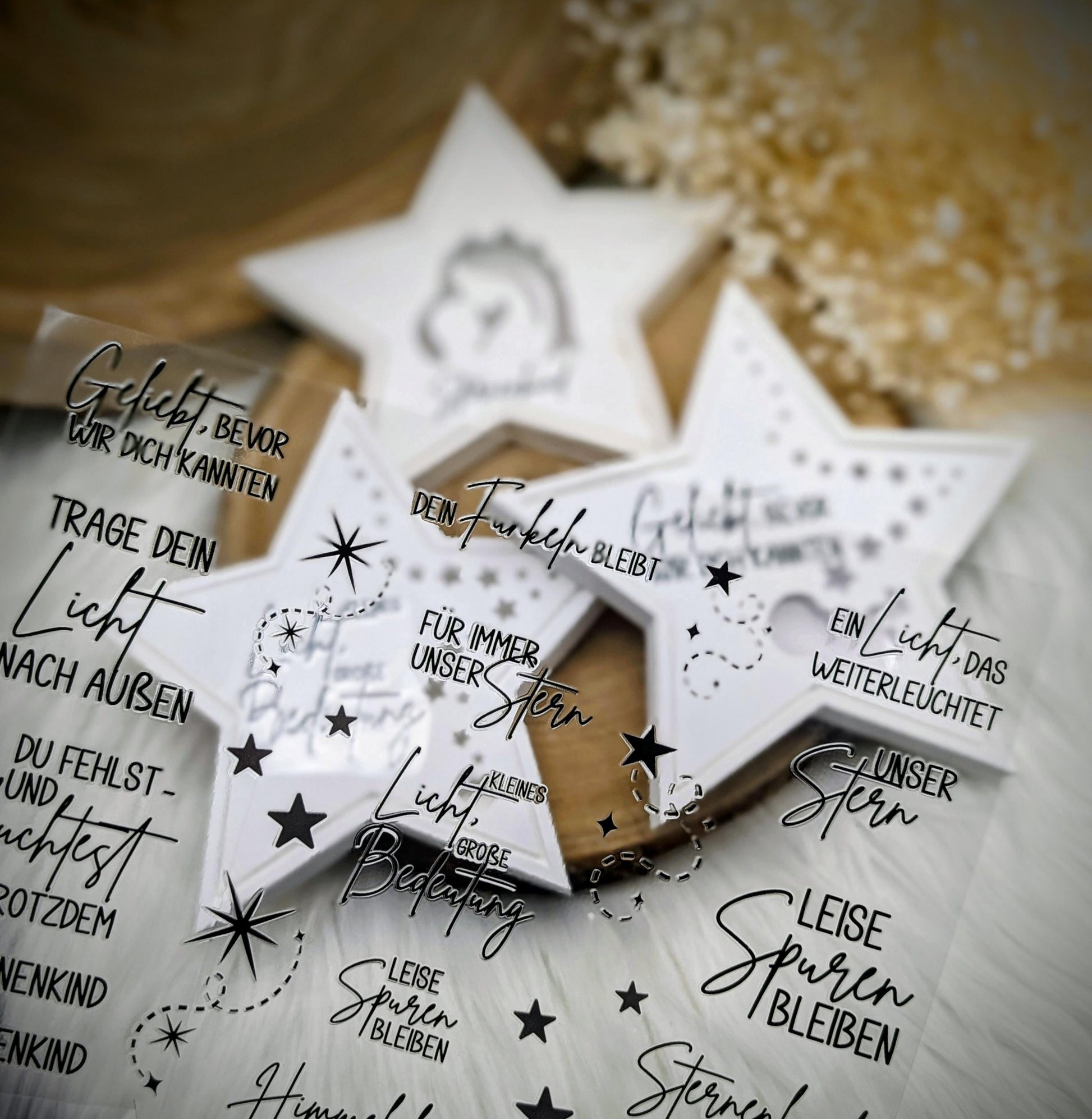 Silikonform für Beleuchteter Stern / Sternenkind / Behüteter Stern / Sternenreise / Herzstern / Raysin / Silikonform