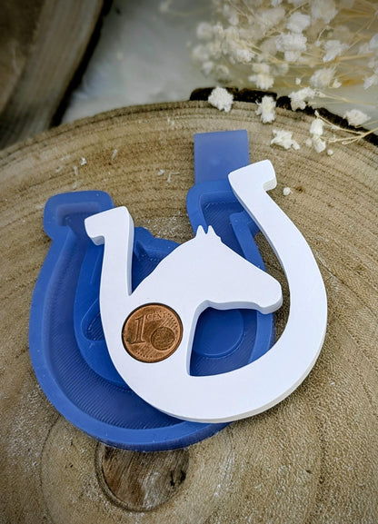 Silikonform Glücksbringer / Lucky Horse / Hufeisen / Pferdekopf / Geldgeschenk / Verpackungsidee / Raysin / Silikonform
