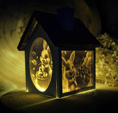 Silikonform für Lichthäuschen Lithophane / Ostern / Standarthaus / Lichthaus mit Dach / Raysin / Silikonform