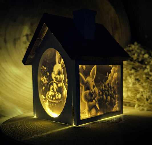 Silikonform für Lichthäuschen Lithophane / Ostern / Standarthaus / Lichthaus mit Dach / Raysin / Silikonform