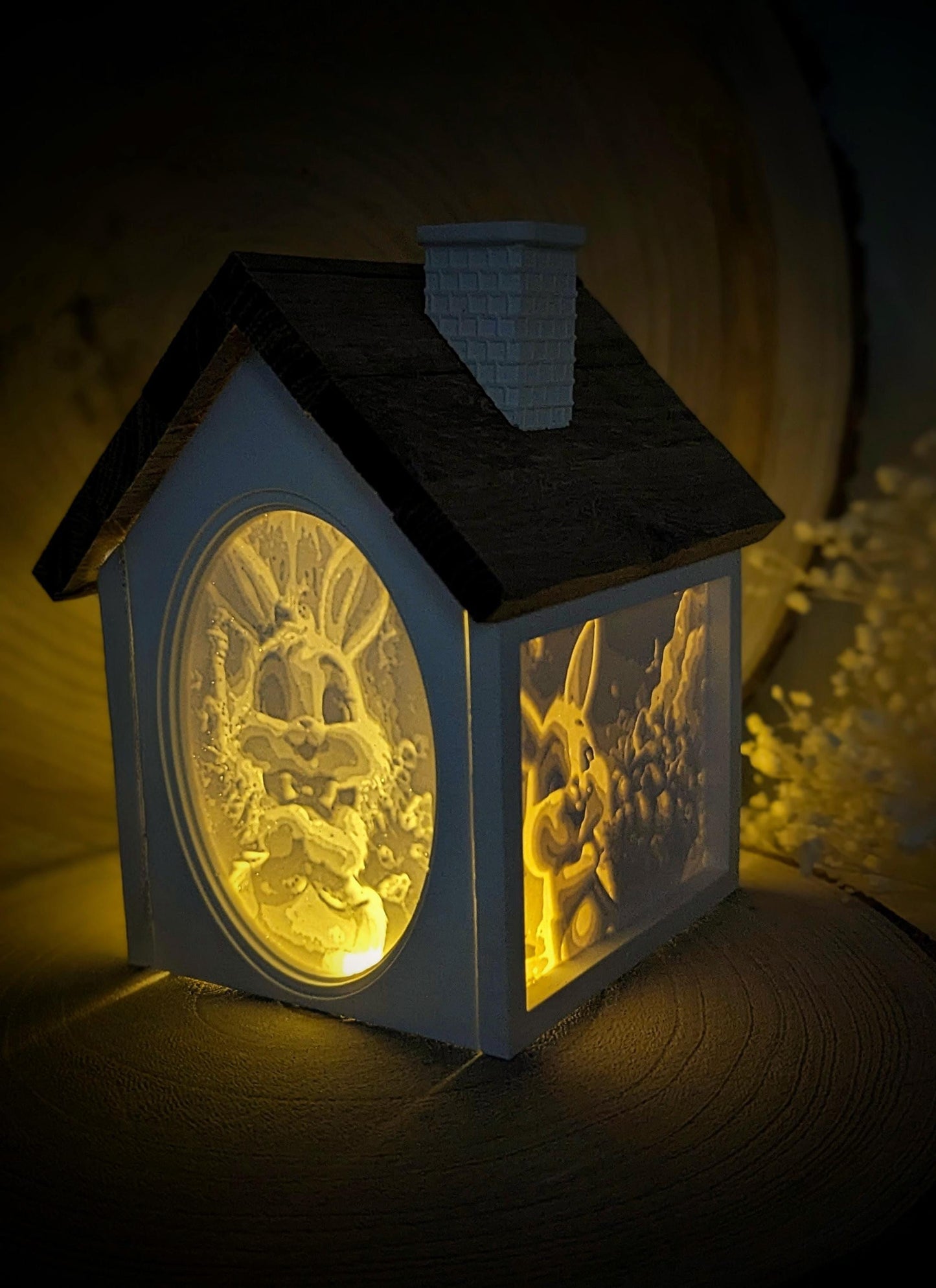 Silikonform für Lichthäuschen Lithophane / Ostern / Standarthaus / Lichthaus mit Dach / Raysin / Silikonform