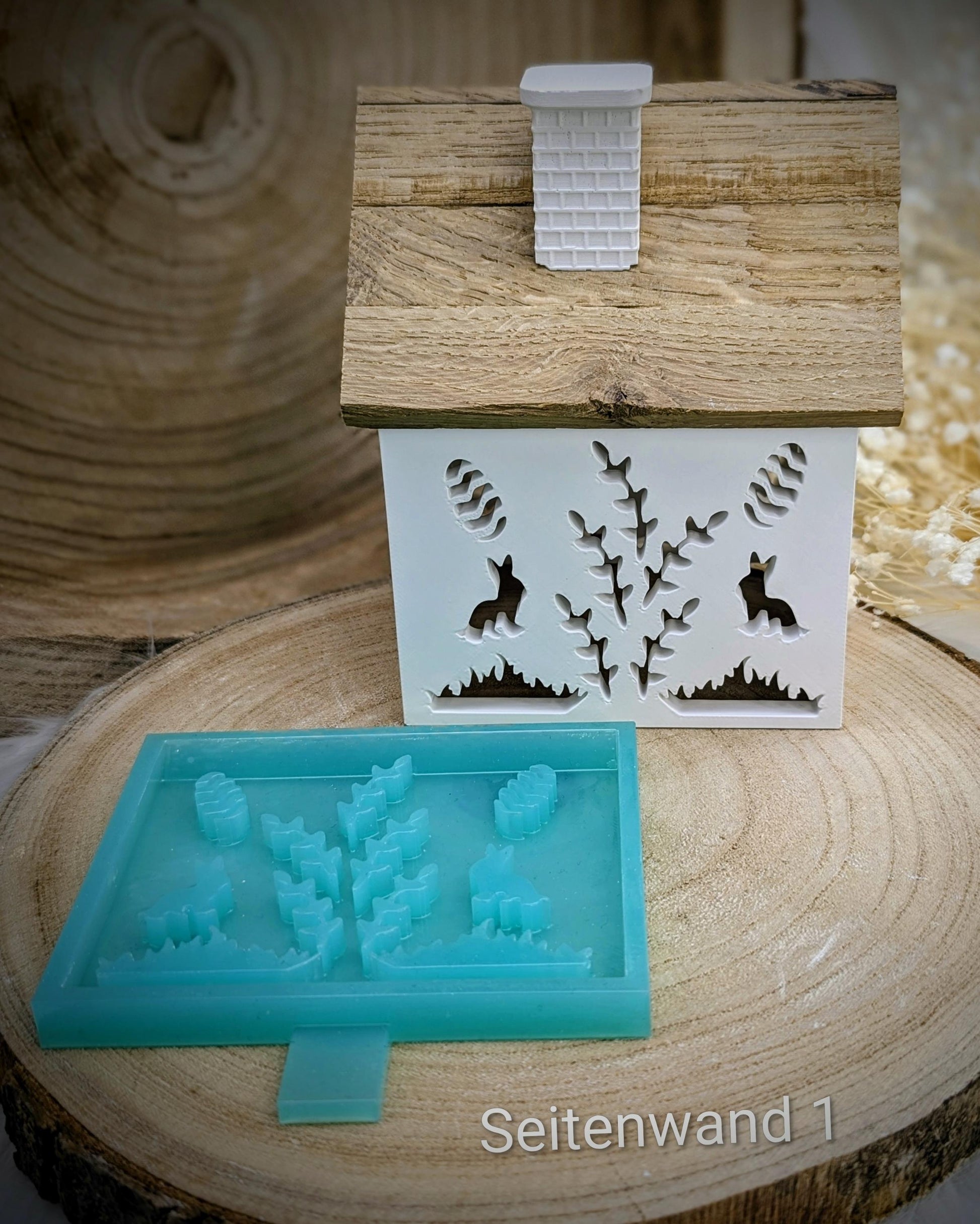 Silikonform für Lichthäuschen / Ostern2 / Standarthaus / Lichthaus mit Dach / Raysin / Silikonform