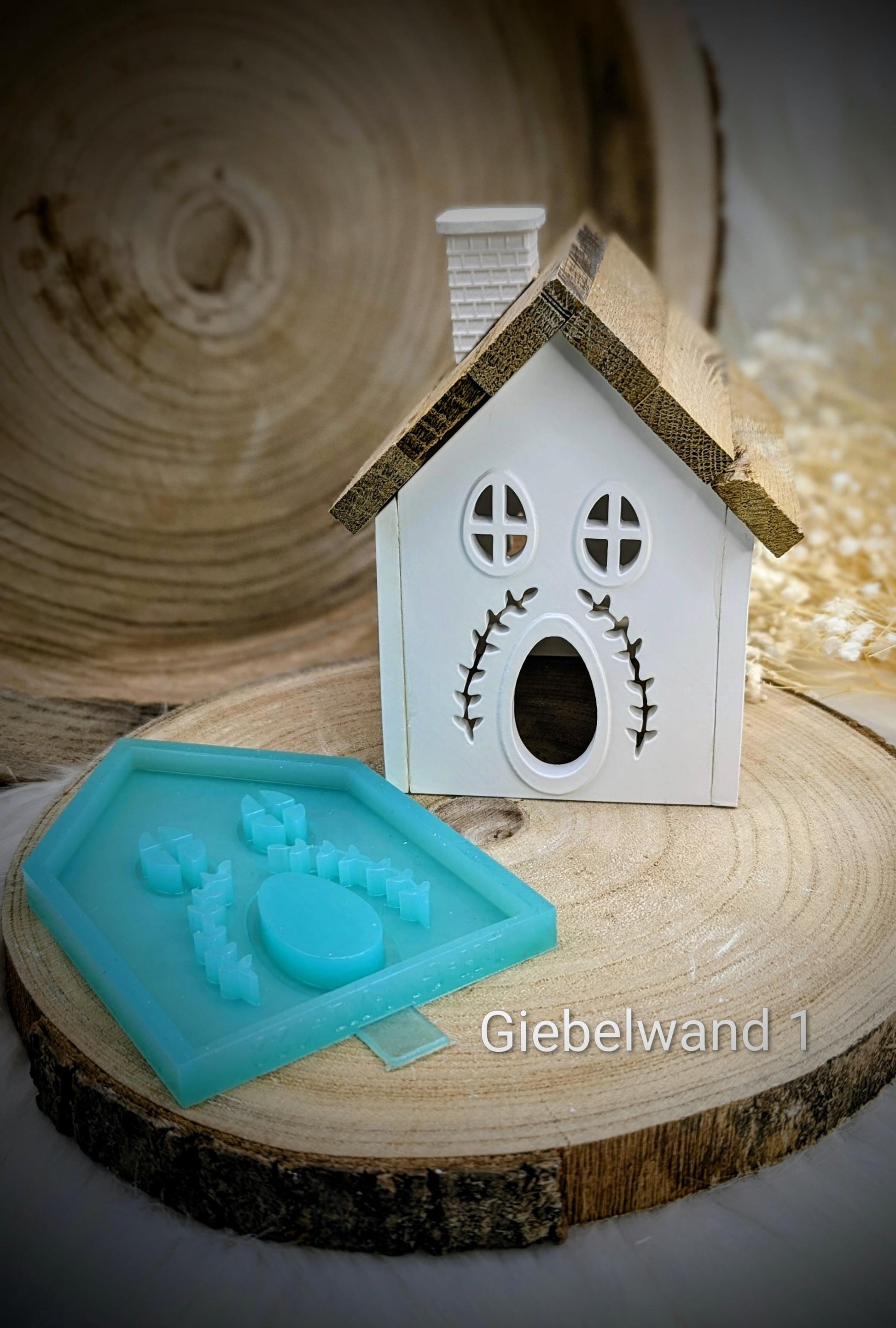 Silikonform für Lichthäuschen / Ostern2 / Standarthaus / Lichthaus mit Dach / Raysin / Silikonform