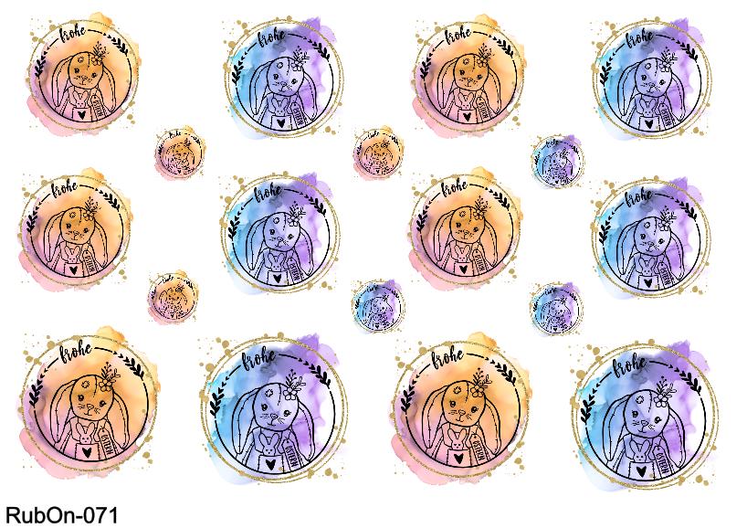 RubOn Sticker / Ostern #2 / A5 Bogen / Randlos / Abreibebilder / DIY Sticker für z.B. Glas Holz