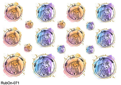RubOn Sticker / Ostern #2 / A5 Bogen / Randlos / Abreibebilder / DIY Sticker für z.B. Glas Holz