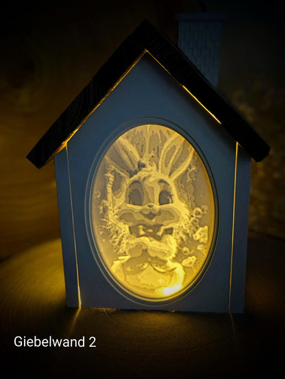 Silikonform für Lichthäuschen Lithophane / Ostern / Standarthaus / Lichthaus mit Dach / Raysin / Silikonform
