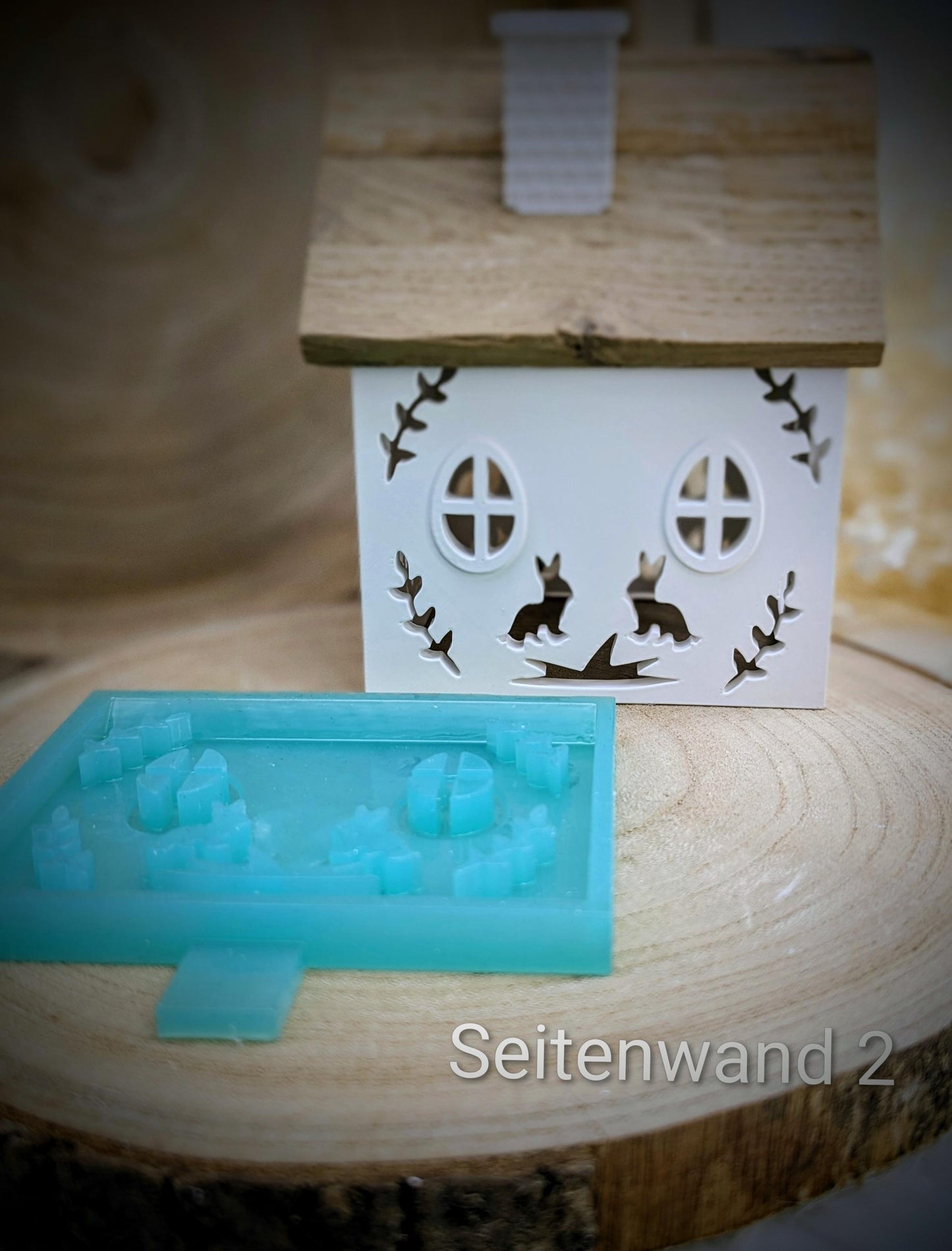 Silikonform für Lichthäuschen / Ostern2 / Standarthaus / Lichthaus mit Dach / Raysin / Silikonform
