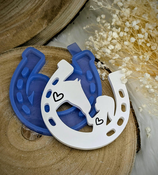 Hufeisen / Pferdekopf/ Raysin / Silikonform / Beleuchtung