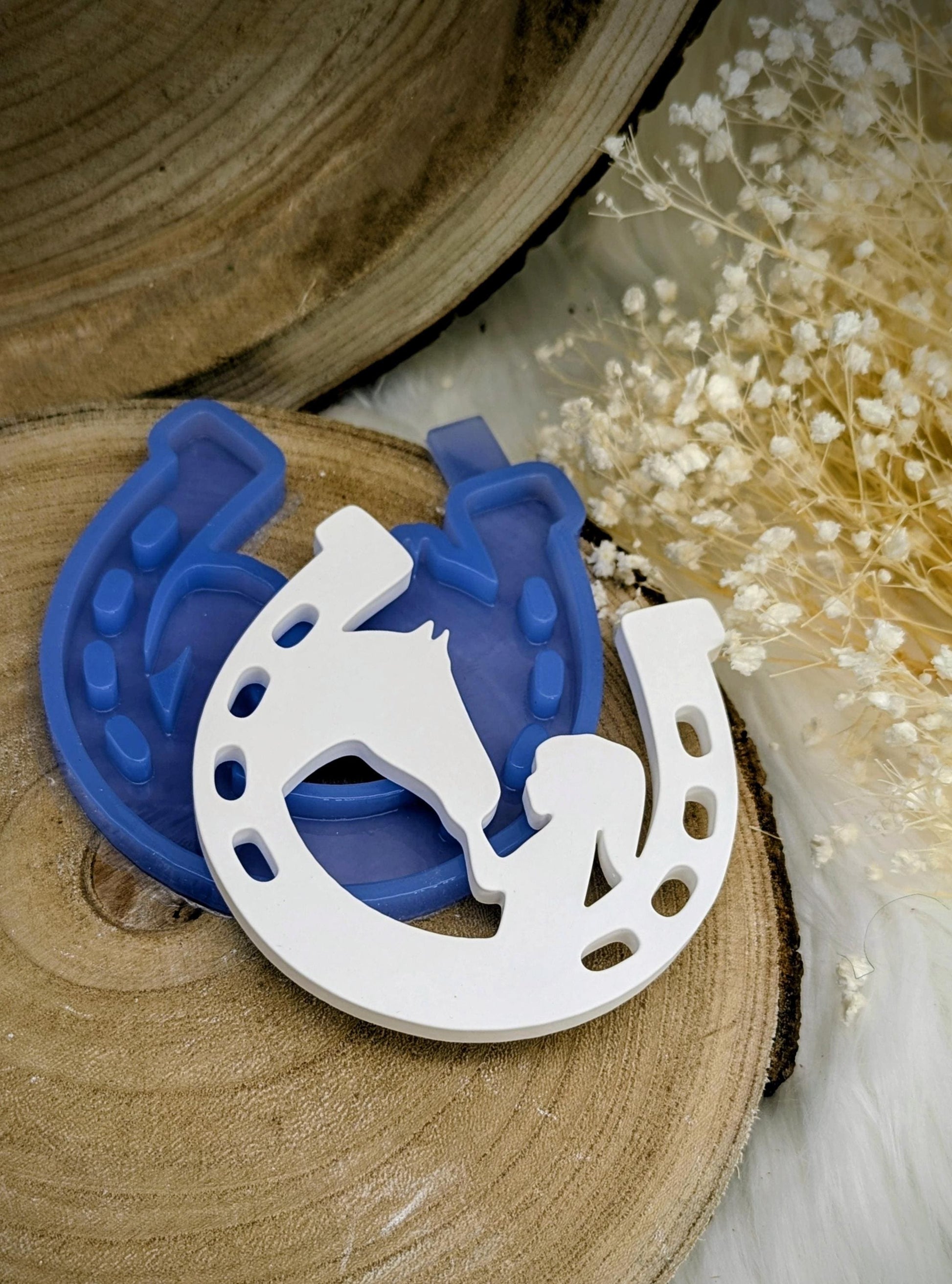 Hufeisen / Pferdekopf/ Raysin / Silikonform / Beleuchtung