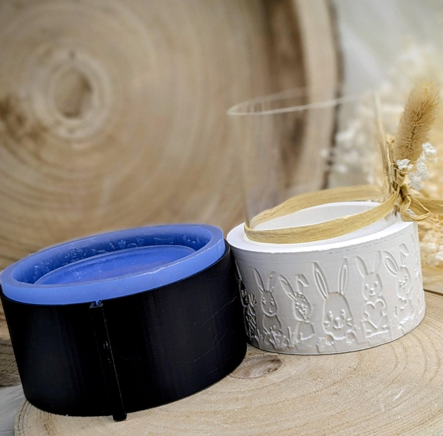 Silikonform für MINI Schale / Hasenrunde / Ostern / Wichtelschale / mit Boden / Raysin / Silikonform