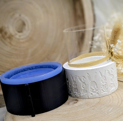 Silikonform für MINI Schale / Hasenrunde / Ostern / Wichtelschale / mit Boden / Raysin / Silikonform