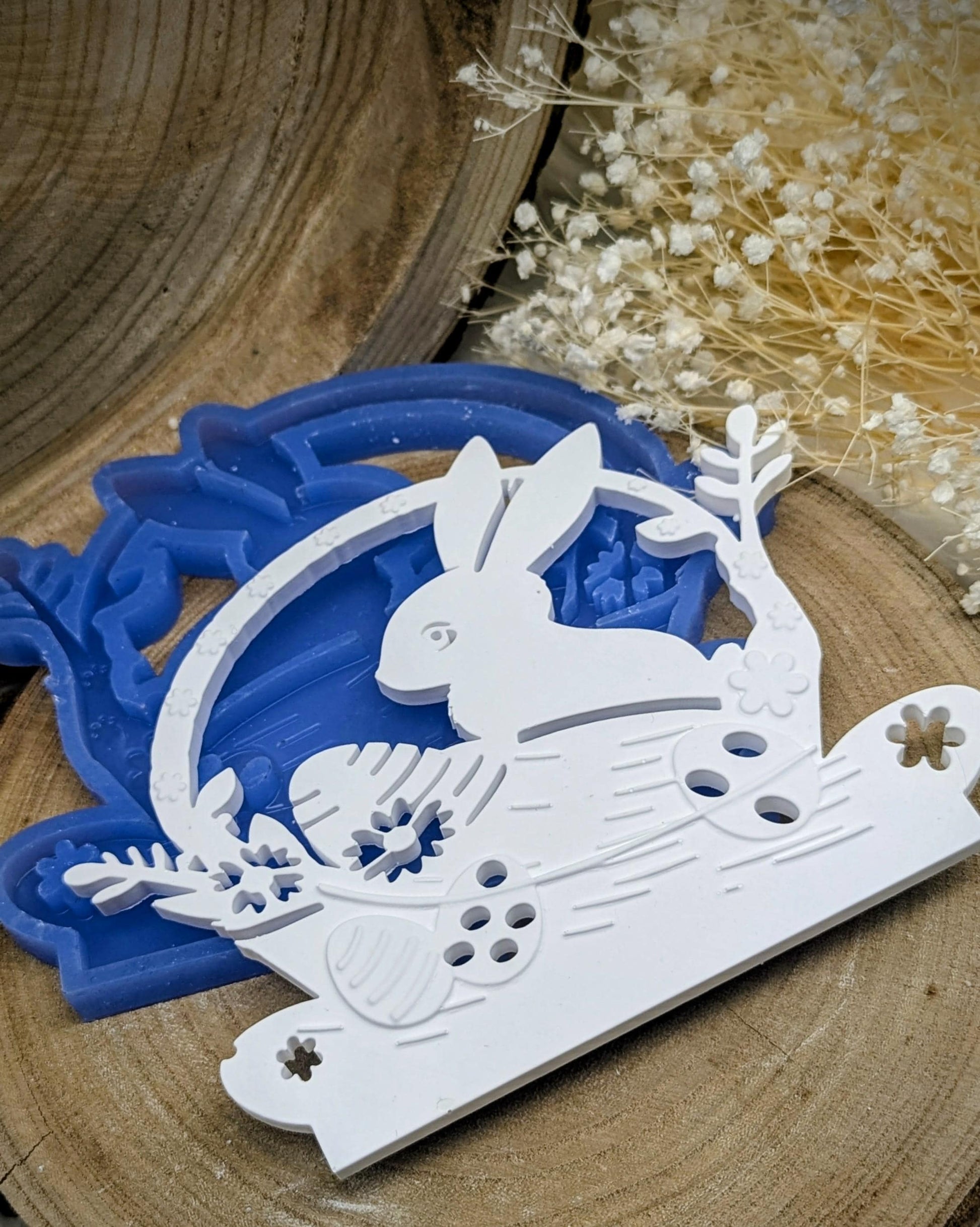 Silikonform Osterkranz "Hasenglück" / Hase / Kranz / Türkranz / Gießform / Raysin / Silikonform