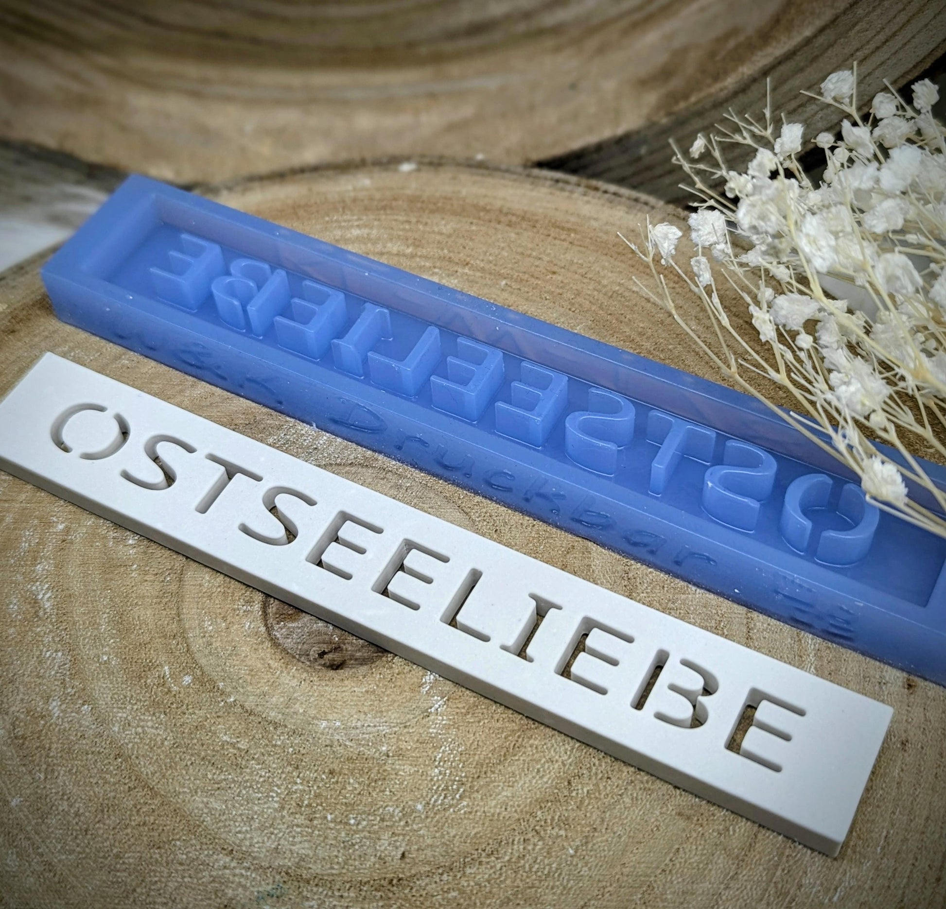 Klötzchen Gießform / OSTSEELIEBE / Silikonform für Klötzchen / 160x22x8 mm / Silikon Klötzchen Gießform /Gießform Klötzchen