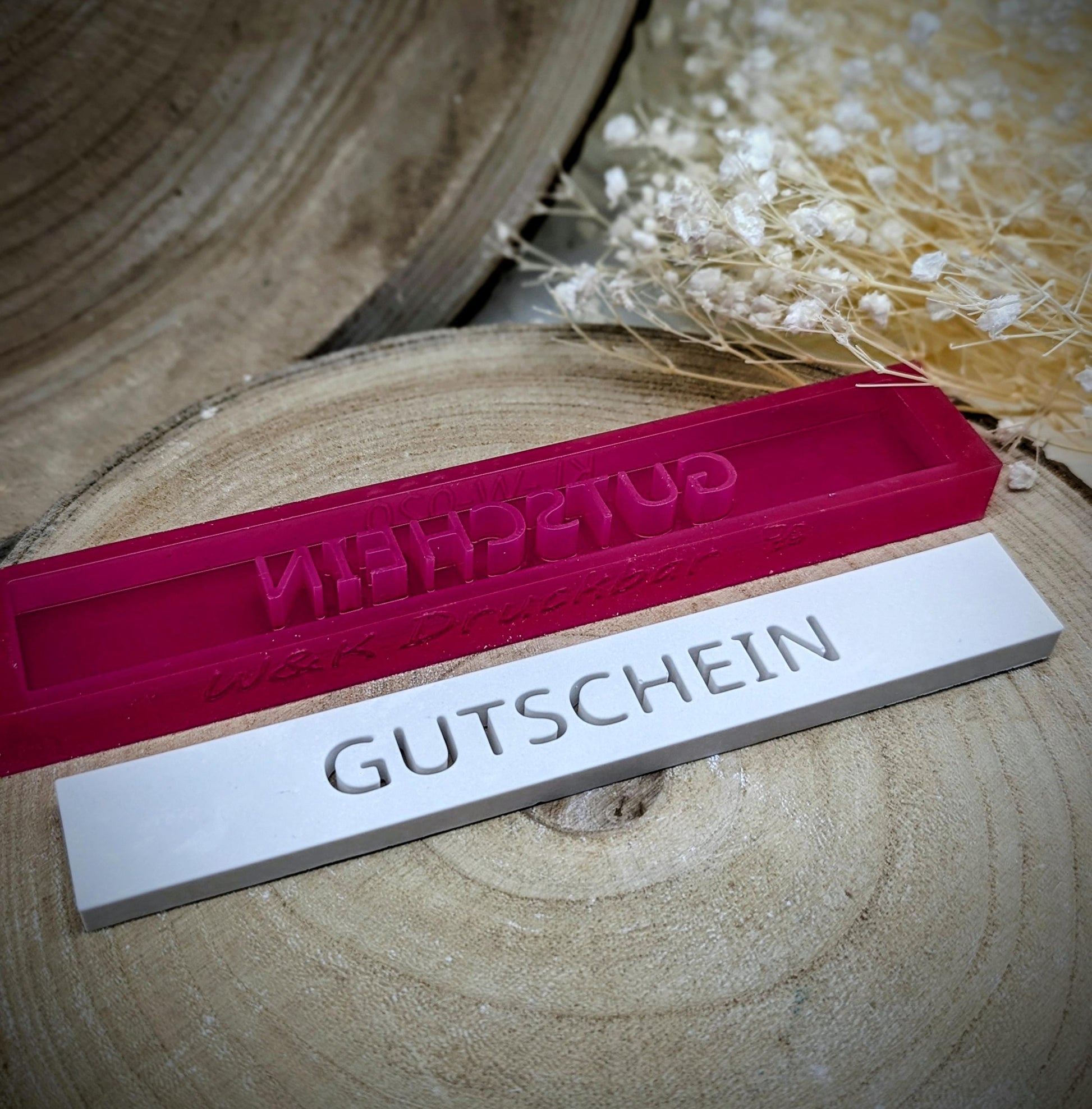 Klötzchen Gießform / GUTSCHEIN / Silikonform für Klötzchen / 160x22x8 mm / Silikon Klötzchen Gießform /Gießform Klötzchen