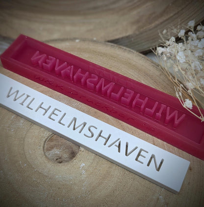 Klötzchen Gießform / WILHELMSHAVEN / Silikonform für Klötzchen / 160x22x8 mm / Silikon Klötzchen Gießform /Gießform Klötzchen