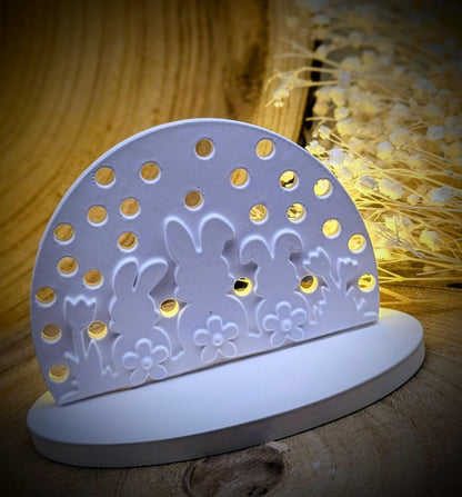 Silikonform Lichtbogen / Hasenfamilie / Ostern / Blume / Frühling / Silikonform / Raysin