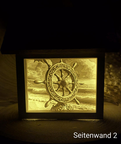 Silikonform für Lichthäuschen Lithophane / Maritim / Standarthaus / Lichthaus mit Dach / Raysin / Silikonform