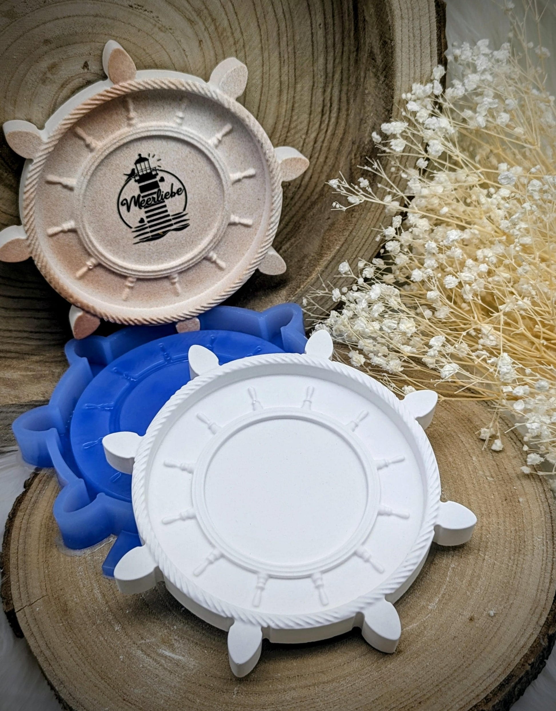 Silikonform Steuerrad "Heimathafen" / Gießform / Raysin / Silikonform