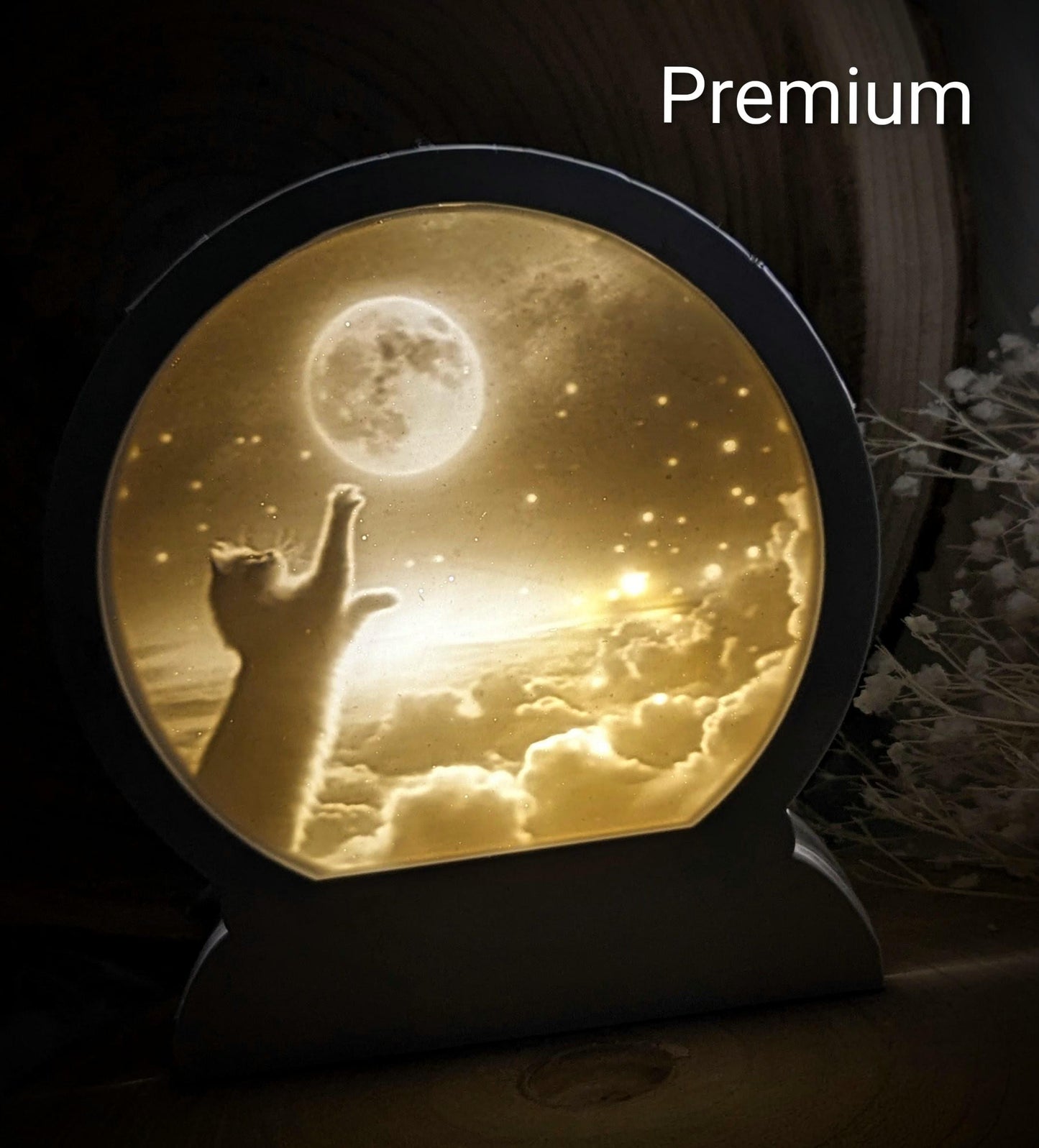 Loop Lampe/ Nala / Katze / Premium-Qualität / Lampe / Lithophane / Gießform / Raysin / Silikonform