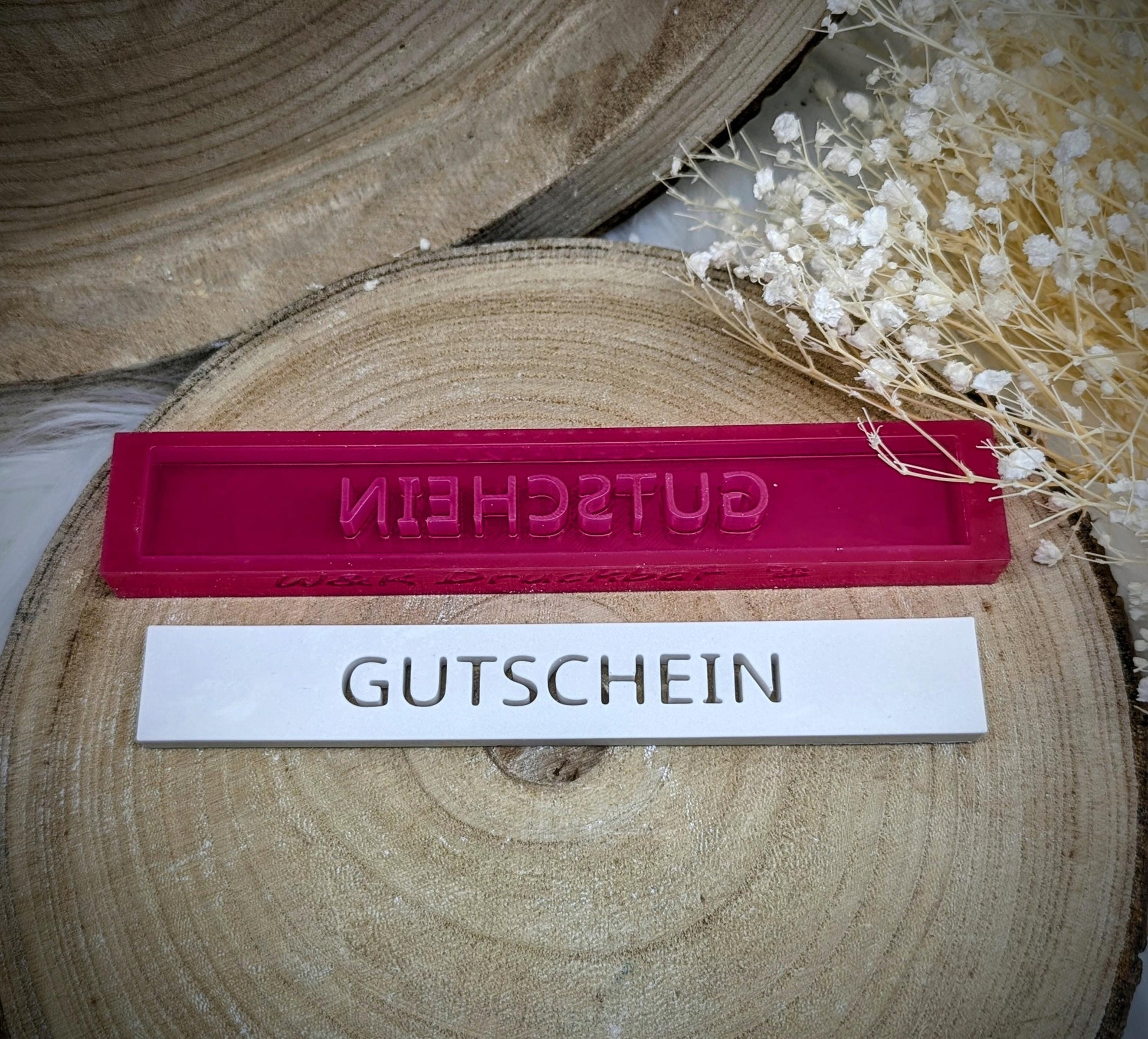 Klötzchen Gießform / GUTSCHEIN / Silikonform für Klötzchen / 160x22x8 mm / Silikon Klötzchen Gießform /Gießform Klötzchen