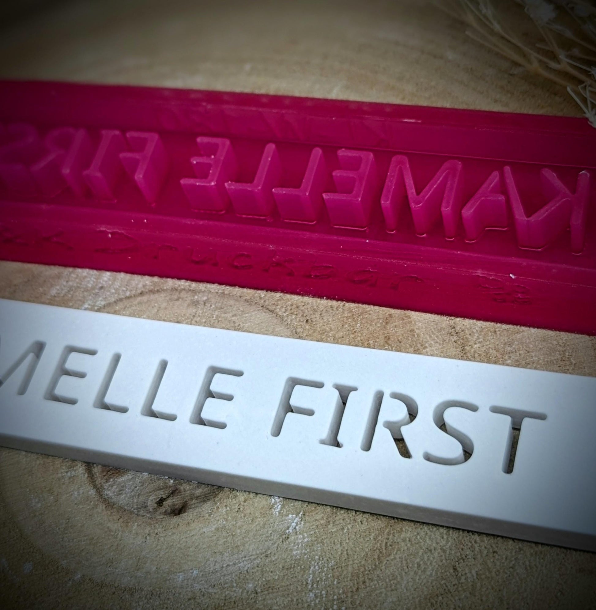 Klötzchen Gießform / KAMELLE FIRST / Silikonform für Klötzchen / 160x22x8 mm / Silikon Klötzchen Gießform /Gießform Klötzchen