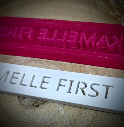 Klötzchen Gießform / KAMELLE FIRST / Silikonform für Klötzchen / 160x22x8 mm / Silikon Klötzchen Gießform /Gießform Klötzchen