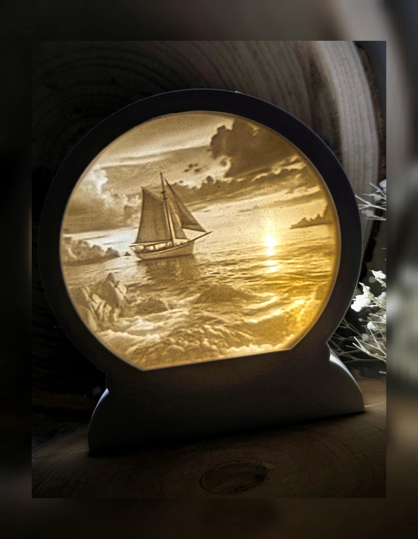 Loop Lampe/ Sea Moments / Premium-Qualität / Lampe / Lithophane / Gießform / Raysin / Silikonform