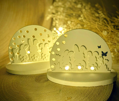 Silikonform Lichtbogen / Hasenfamilie / Ostern / Blume / Frühling / Silikonform / Raysin