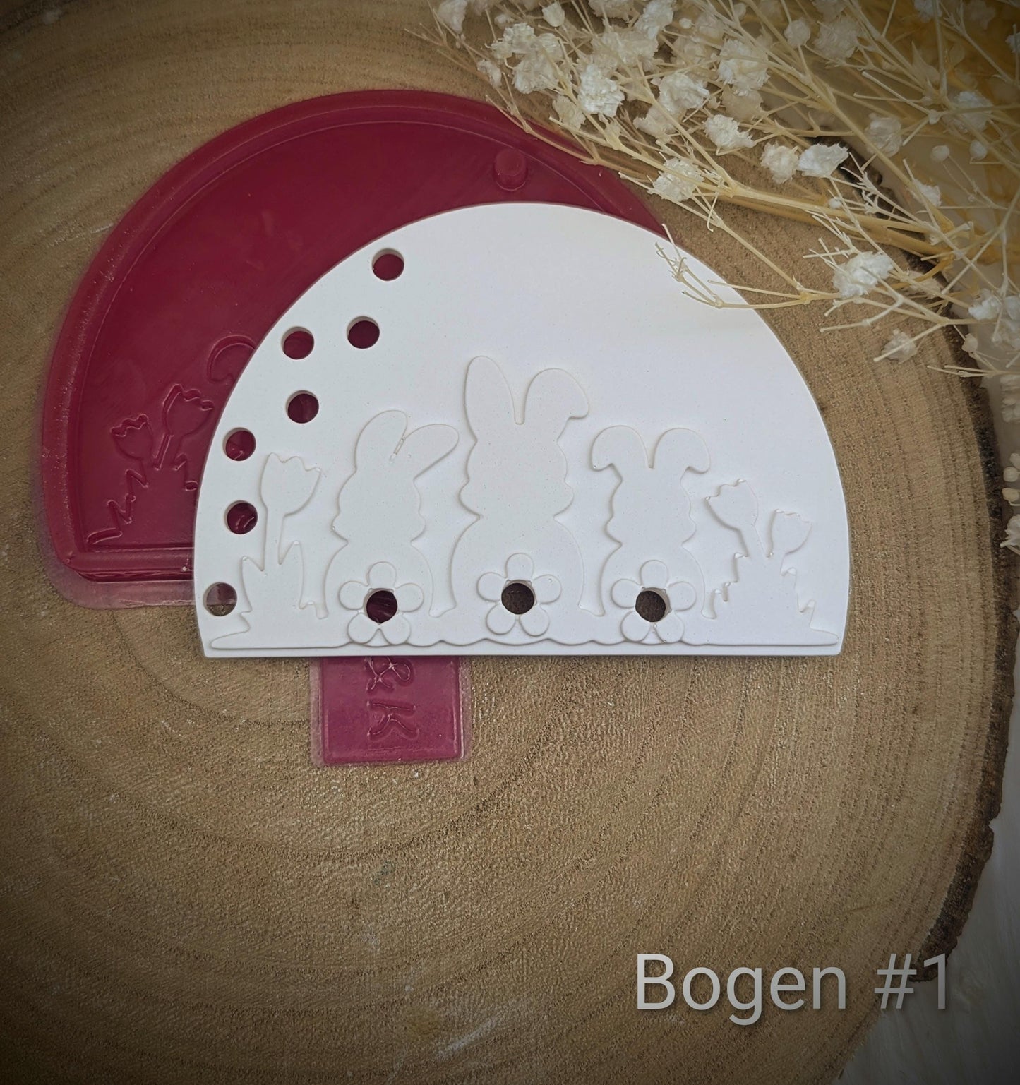 Silikonform Lichtbogen / Hasenfamilie / Ostern / Blume / Frühling / Silikonform / Raysin