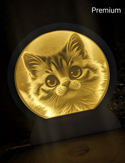 Loop Lampe/ Mimi / Katze / Premium-Qualität / Lampe / Lithophane / Gießform / Raysin / Silikonform