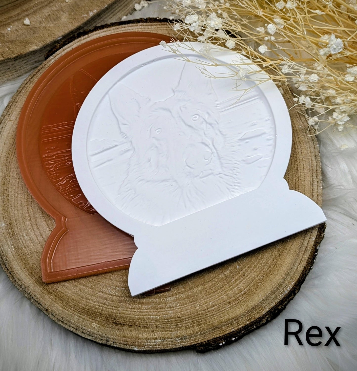 Loop Lampe/ Rex / Schäferhund / Premium-Qualität / Lampe / Lithophane / Gießform / Raysin / Silikonform