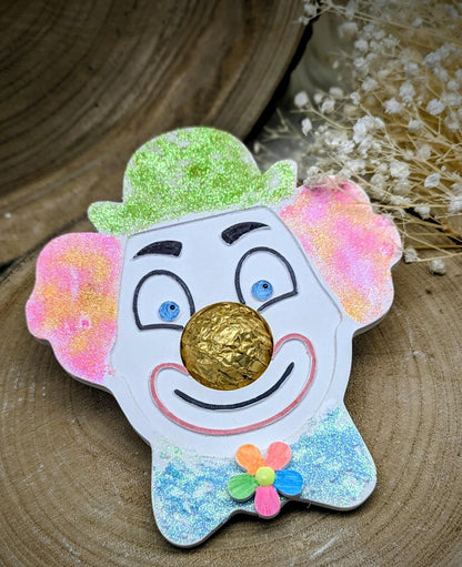Silikonform Clown als Schokokugel-Display / Serviettenring / Serviettenhalter / Karneval / Raysin