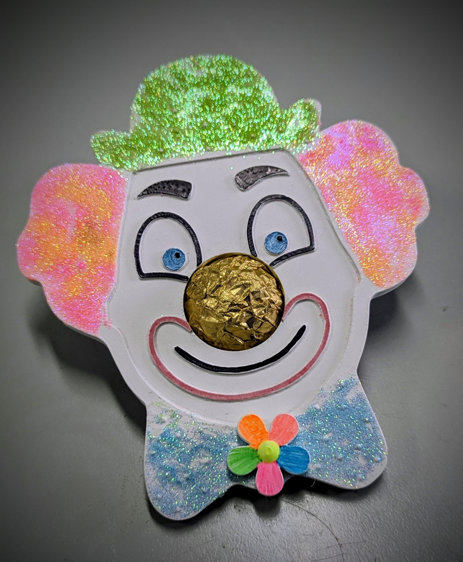 Silikonform Clown als Schokokugel-Display / Serviettenring / Serviettenhalter / Karneval / Raysin