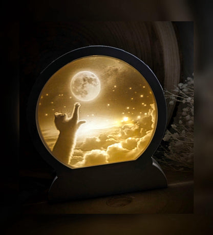 Loop Lampe/ Nala / Katze / Premium-Qualität / Lampe / Lithophane / Gießform / Raysin / Silikonform