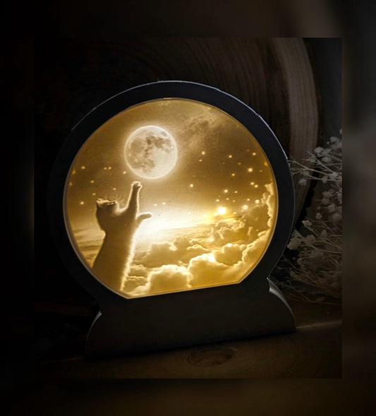 Loop Lampe/ Nala / Katze / Premium-Qualität / Lampe / Lithophane / Gießform / Raysin / Silikonform